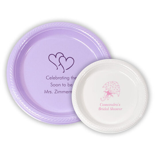 Design Your Own Bridal Shower Plastic Plates